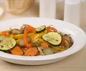 Colorful Roasted Fresh Vegetables 