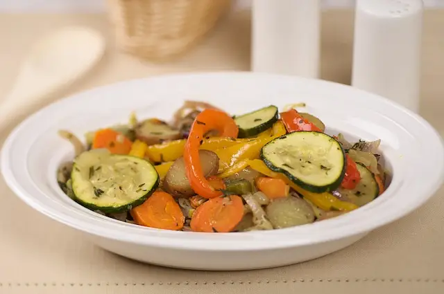 Colorful Roasted Fresh Vegetables 