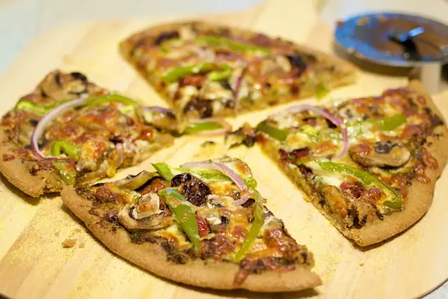 Oven-Dried Heirloom Tomato, Basil Pesto & Mozzarella Pizza