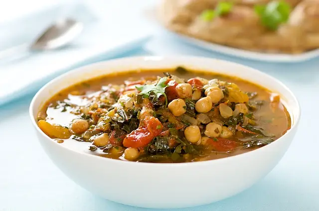 Chickpea, Kale & Tomato Soup with Cilantro