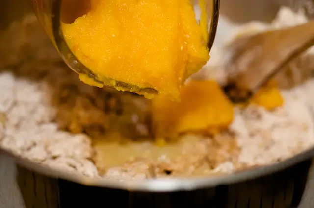 and the pumpkin or butternut squash puree.