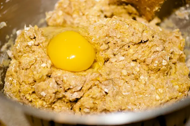 Finally add the egg. Beat until smooth.