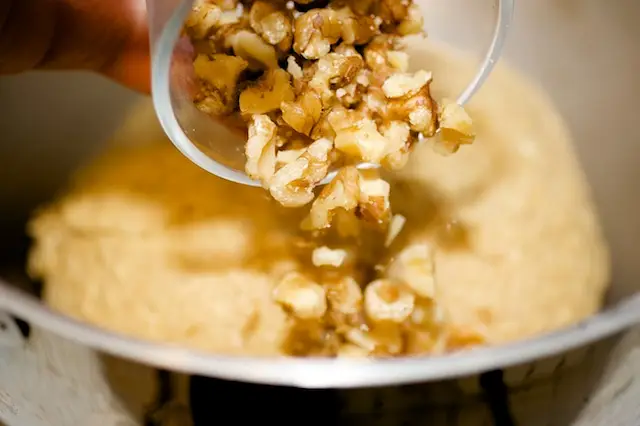 Add the walnuts,