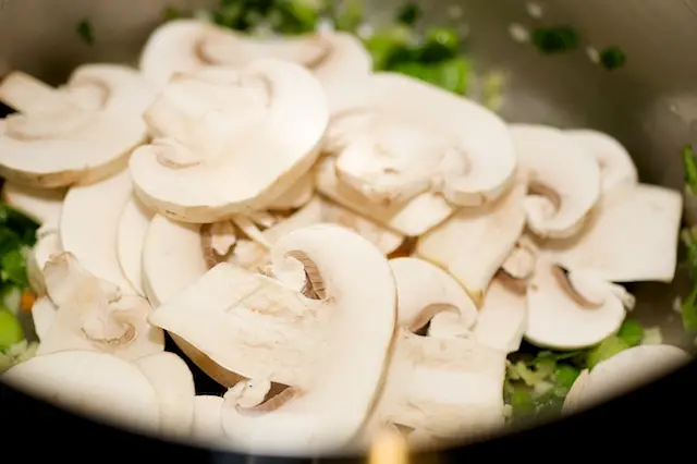 Stir in the mushrooms,