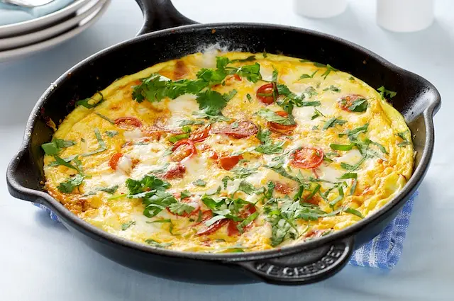 Chorizo, Cherry Tomato & Feta Frittata
