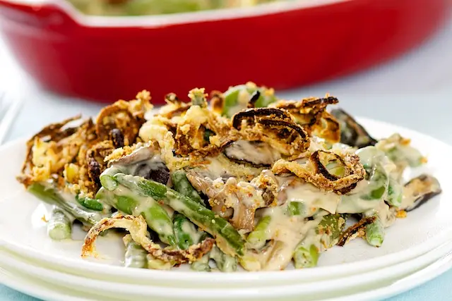 Classic home-made green bean casserole