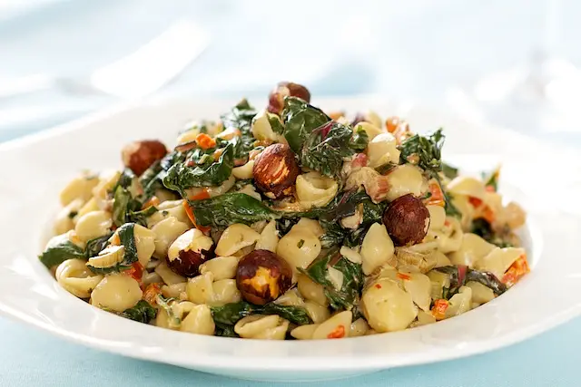 Swiss Chard, Red Pepper & Goat Cheese Pasta 