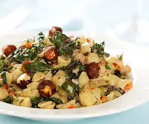 Swiss Chard, Red Pepper & Goat Cheese Pasta 