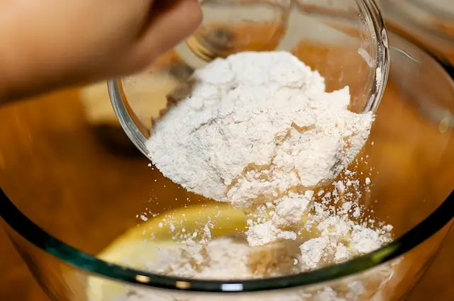 Add the flour.