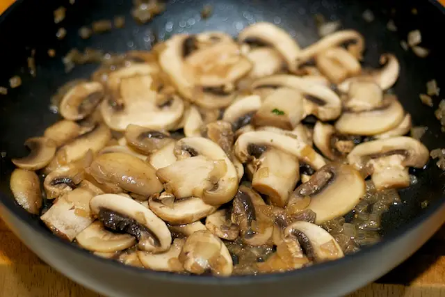 In a large skillet, melt the ¼ cup butter.