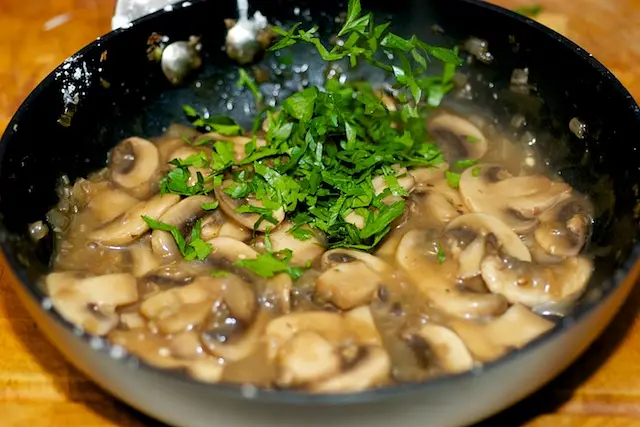 Add the fresh parsley at the last minute.