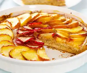 Peach & Almond Bread with Maple Glaze