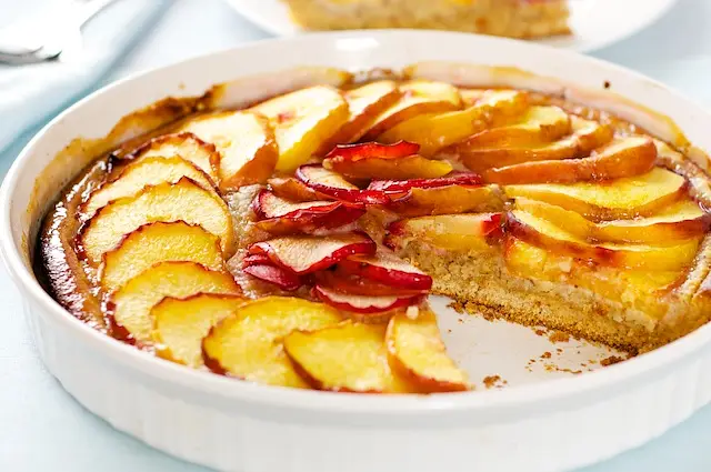 Peach & Almond Bread with Maple Glaze