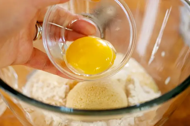 and the egg yolk.