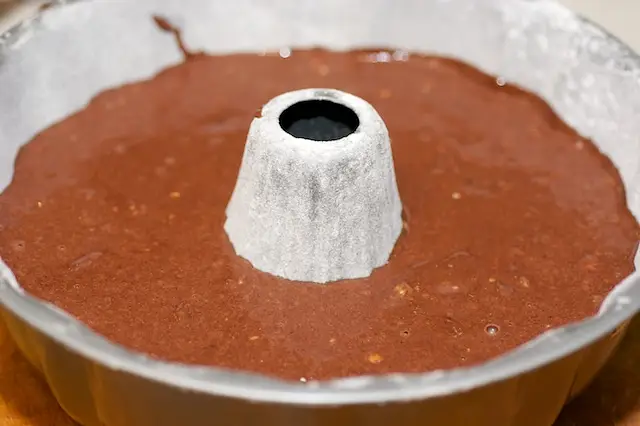 Add to dry ingredients and mix with spoon.