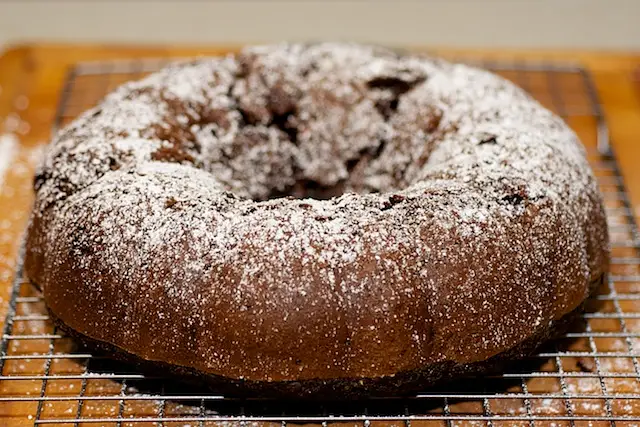 Out of the oven.
