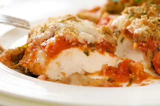 Cheesy Tomato Basil Chicken Breasts