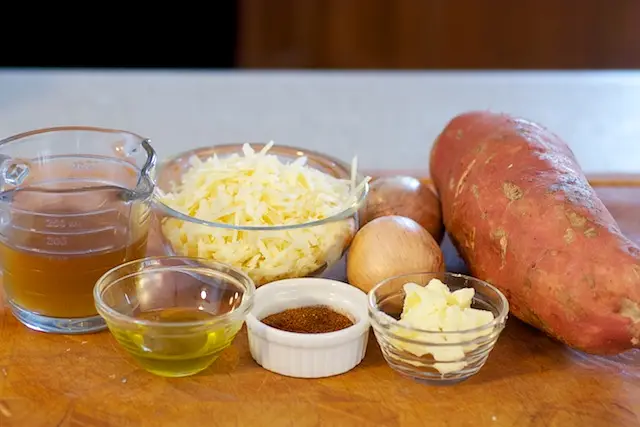 These are the ingredients you need to make this delicious sweet potato casserole.