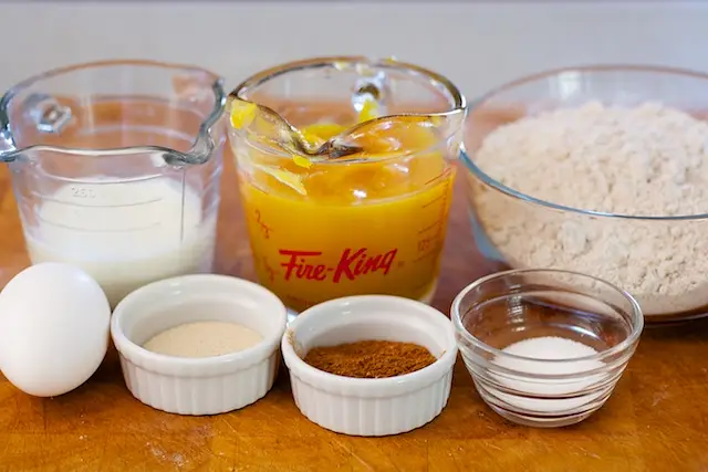 Gather together all the ingredients we need.