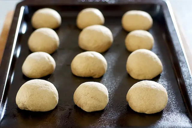 Roll each portion into a round.