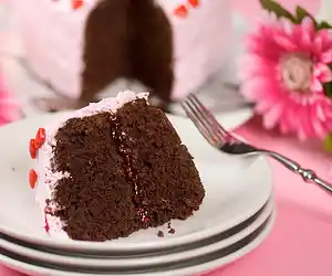 Fudgey Valentine Yogurt Cake