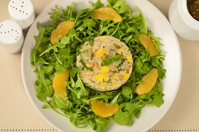 Arugula Salad Orange Couscous & Citrus Vinaigrette