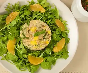 Arugula Salad Orange Couscous & Citrus Vinaigrette