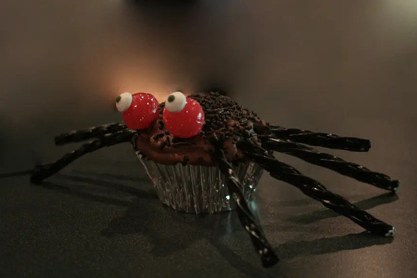 Scary Spider Cupcakes