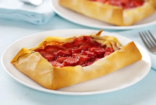 Strawberry & Almond Phyllo Tart 