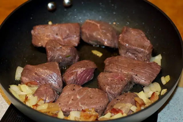 Add the onions, 