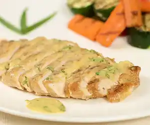 Grilled Tarragon Chicken with Mustard Sauce