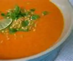Carrot-Peanut Soup (Lacto Vegetarian)