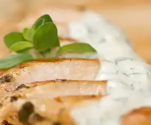 Marjoram Grilled Chicken with Dill/Chive Sauce