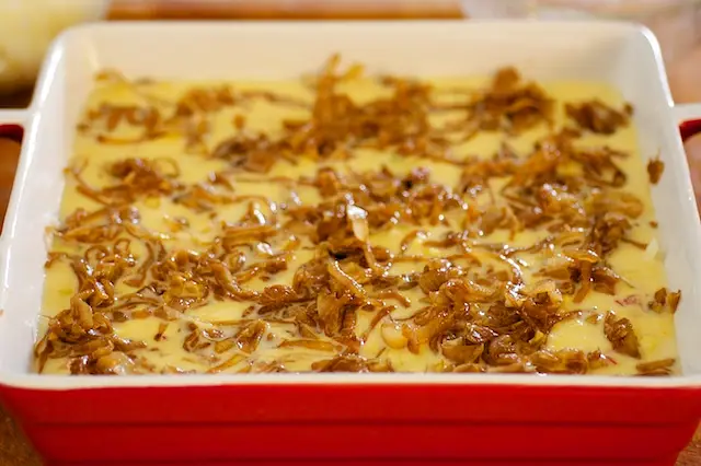 and sprinkle with the remaining onion,