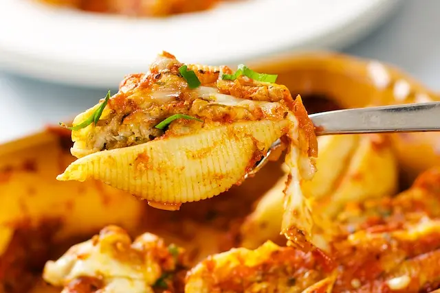 Beef Stuffed Shells for Two