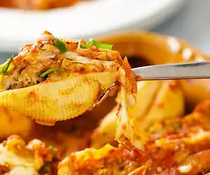 Beef Stuffed Shells for Two