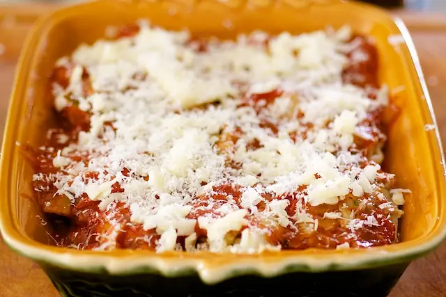 and sprinkle with the grated Parmesan cheese.