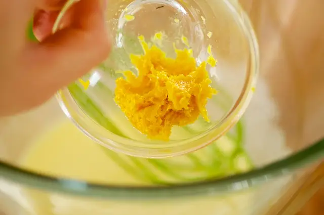 Add the orange zest.