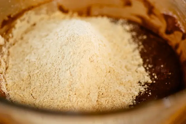 Stir in the flour and baking powder until incorporated. 