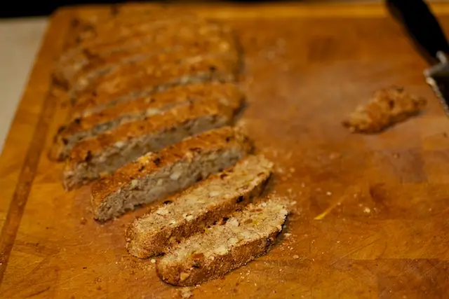 Cut logs from sides of pan if necessary. 