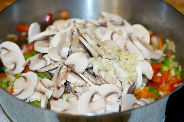 Add the mushrooms 