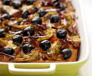 Artichoke Hearts, Olives, Sun-Dried Tomato & Red Chili Bread