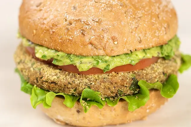 Bean Veggie Burgers with Mexican Spicy Guacamole