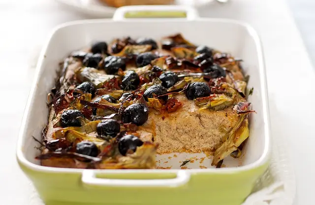 Artichoke Hearts, Olives, Sun-Dried Tomato and Red Chili Bread
