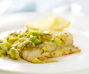 Leek-Smothered Cod