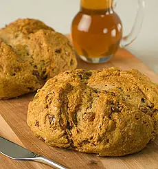 Yogurt Irish Soda Bread with Raisins 