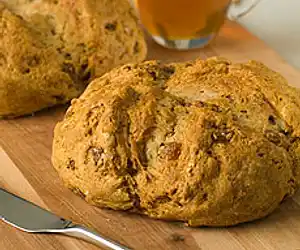 Yogurt Irish Soda Bread with Raisins 