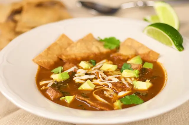 Sopa de Tortilla (Vegetarian Tortilla Soup)