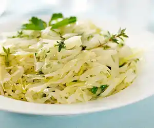Braised Cabbage with Thyme & Parsley
