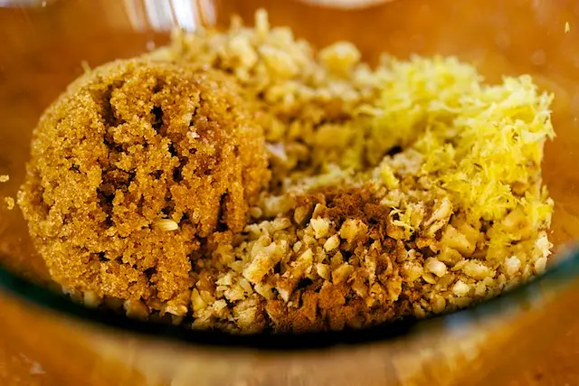 Add the filling ingredients into a medium bowl.